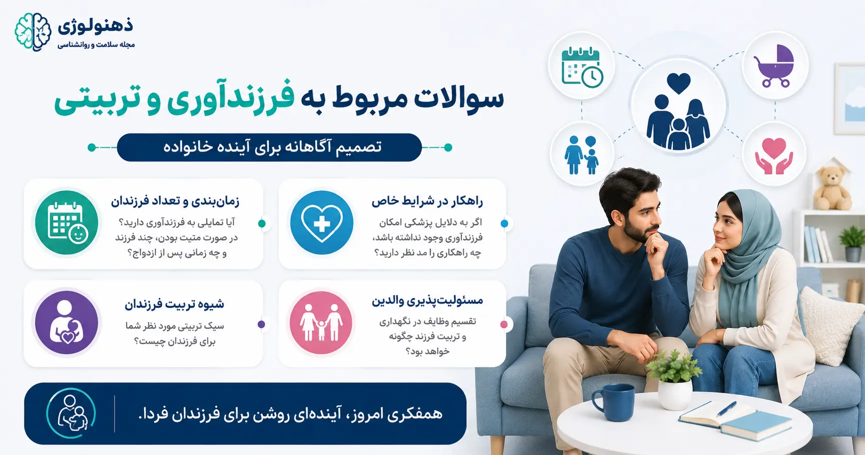 سوالات مربوط به فرزندآوری و تربیتی